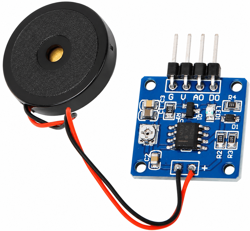 Piezoelectric Vibration Sensor Module 5V DC – Adjustable Sensitivity AD/DO Output Sensor for Electronic Drums & DIY Robotics