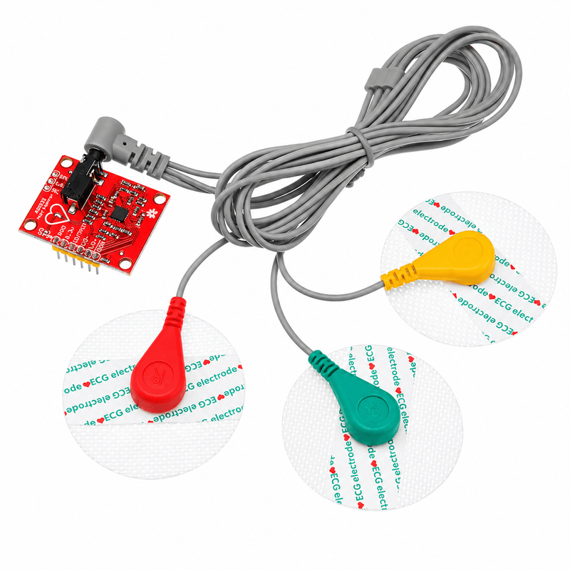 AD8232 Analog Heart Rate Pulse Sensor ECG Monitoring Module for Arduino & Raspberry Pi