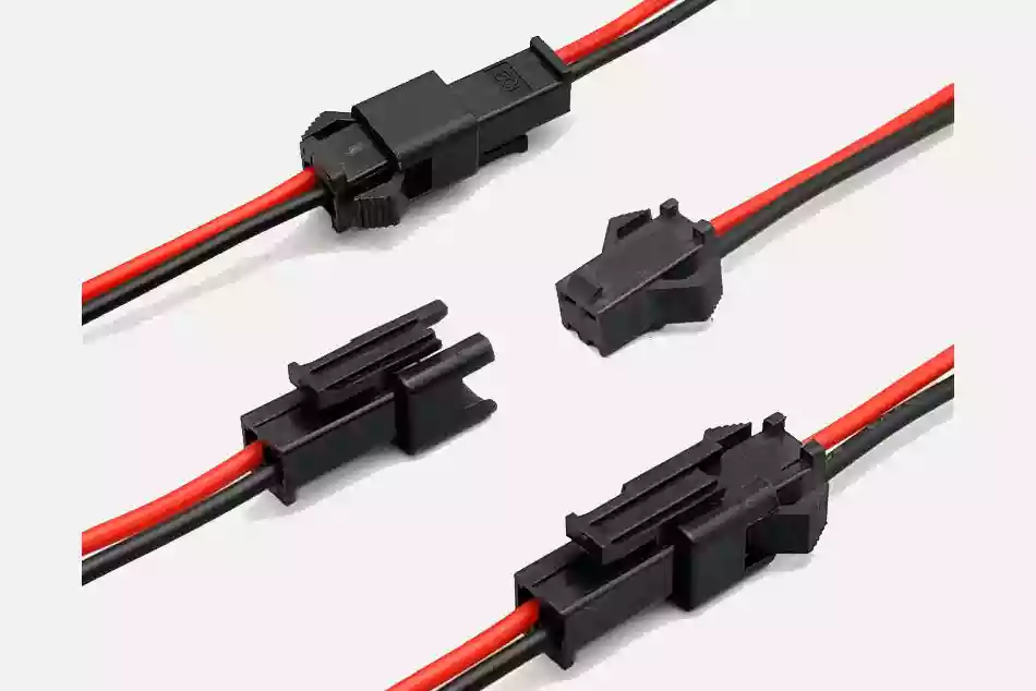 JST SM 2-Pin Connector Cable | 10cm Male-Female Plug Socket Wire for LED Strips & Arduino Projects