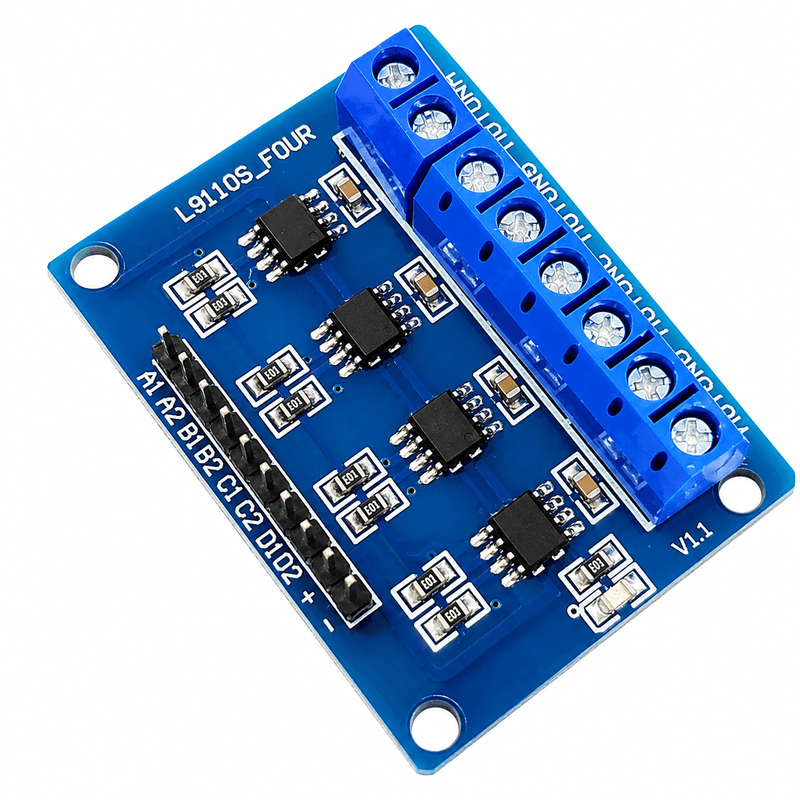 L9110S 4 Channel DC Stepper Motor Driver Board Module for Arduino & Raspberry Pi | Dual H-Bridge Motor Driver