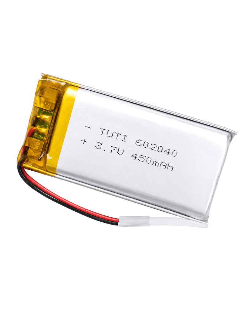 LiPo Battery 450mAh 3.7V 602040 Rechargeable Lithium Polymer Battery for DIY Electronics & IoT Devices