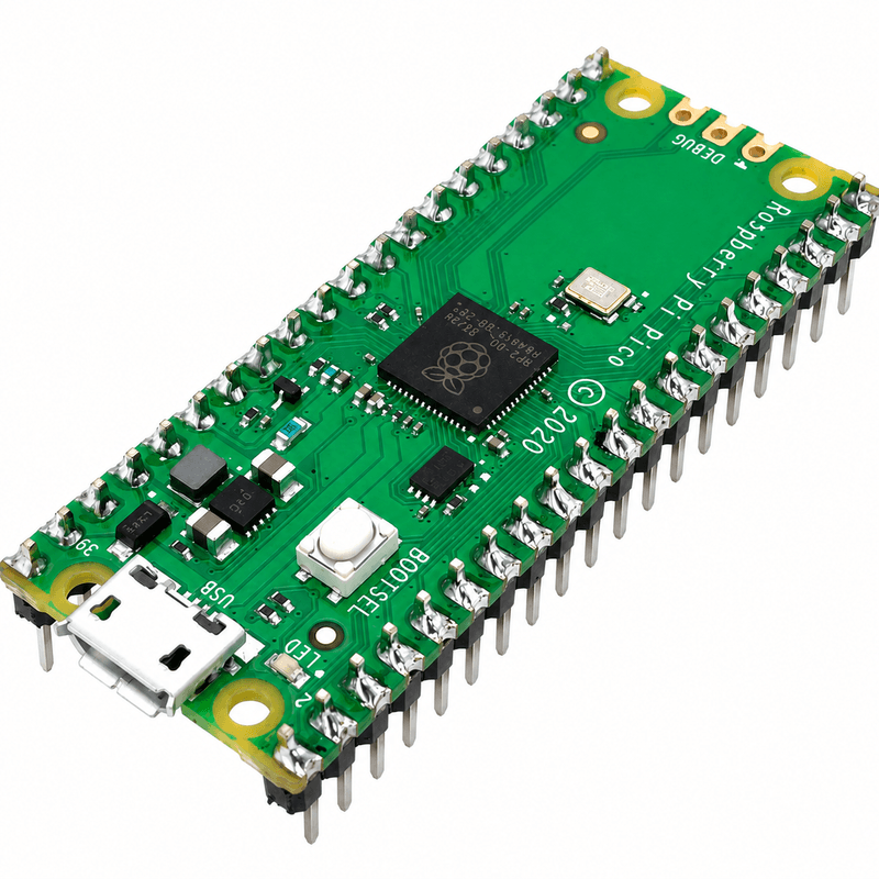 Raspberry Pi Pico H RP2040 Microcontroller Board with Pre-Soldered Headers | Dual-Core ARM Cortex-M0+