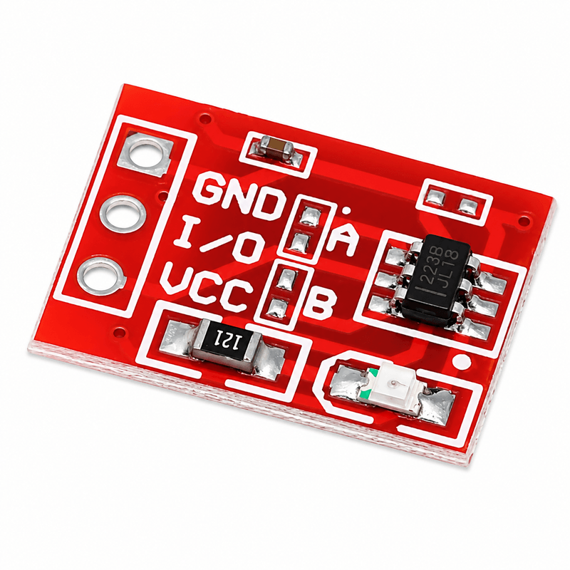 TTP223 Touch Button Module – Single Channel Capacitive Self-Locking Touch Switch Sensor for Arduino DIY Projects