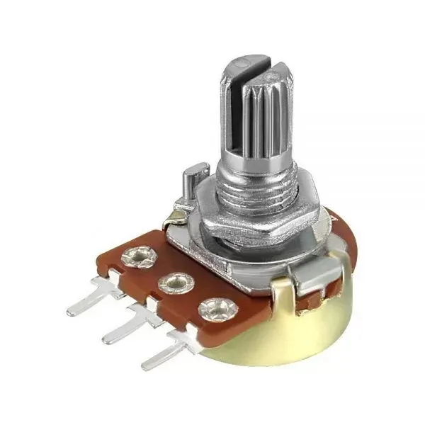 WH148 20K Potentiometer with Switch – 3-Pin 15mm Rotary Knob for Audio & Arduino